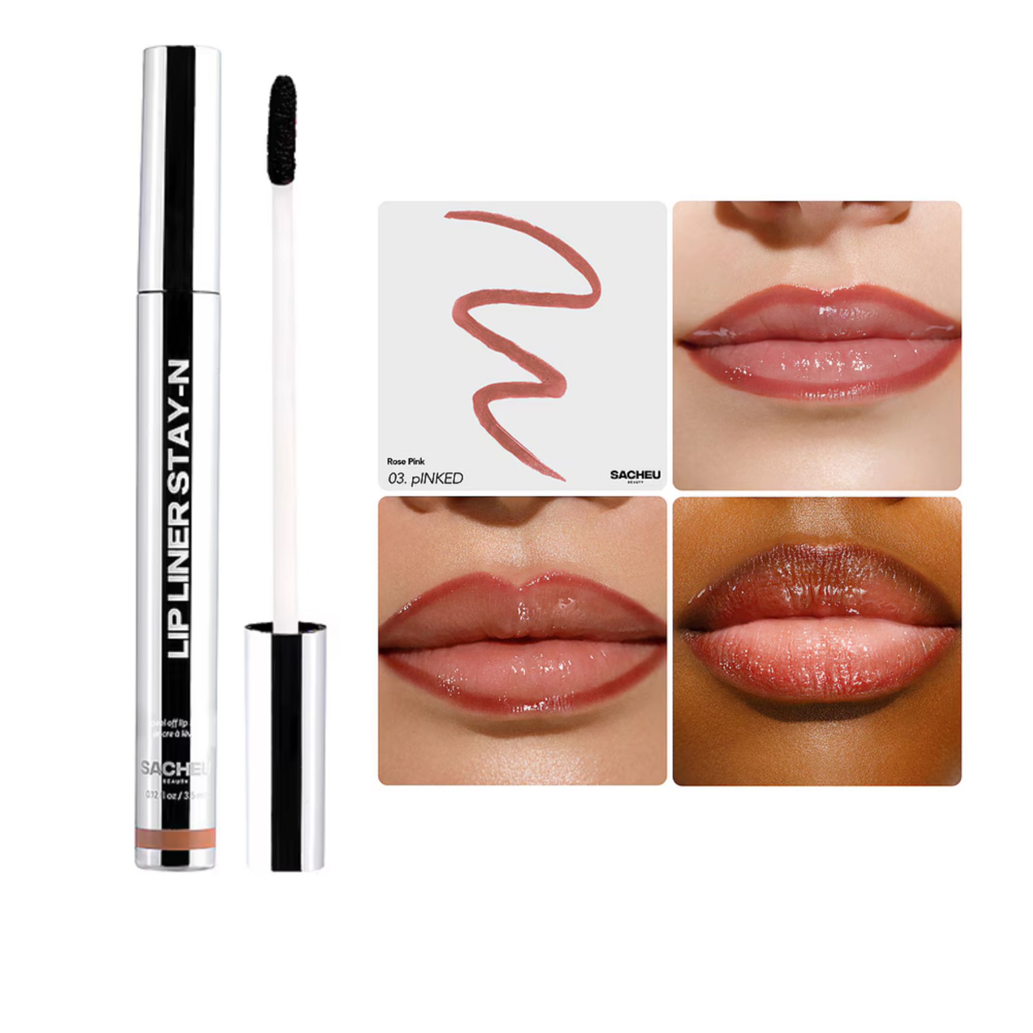 LIP LINER STAY-N PEEL OFF LIP LINER Sacheu - 03 Pinked